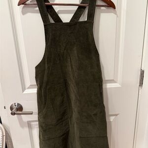 Madewell Dark Green Suede Dress